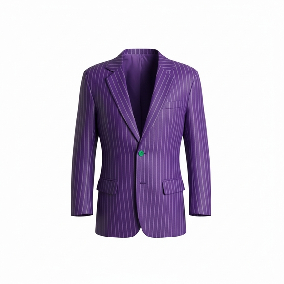 SPIRIT Elegant Purple Striped Blazer HALLOWEEN JOKER SIZE SMALL - Picture 3 of 3